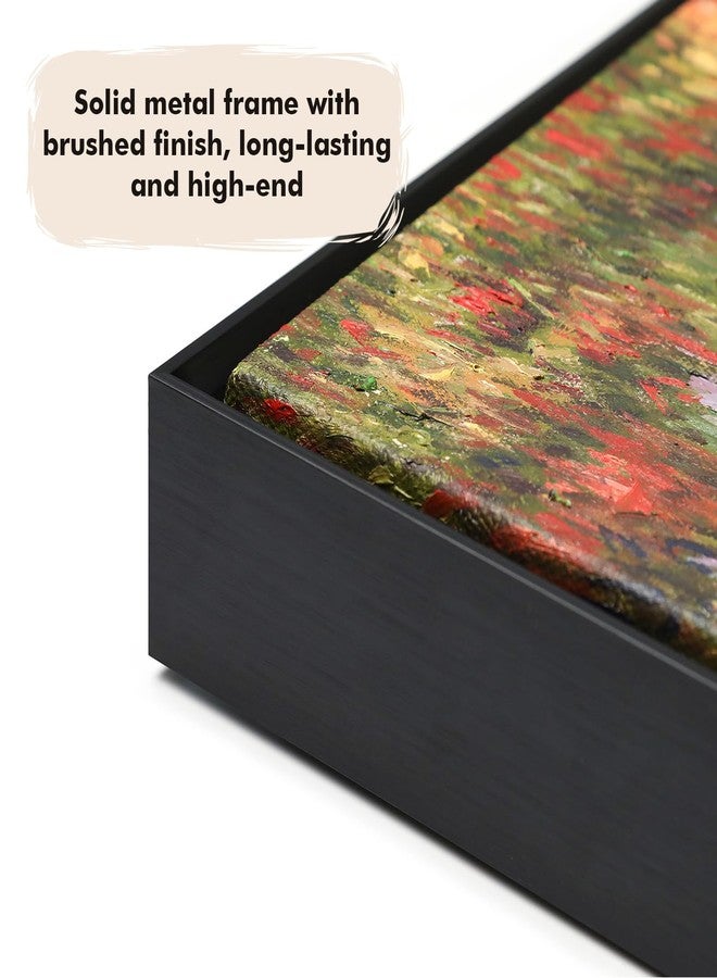 FOLKOR Floating Frame for 16x24 Canvas Paintings, DIY Metal Canvas Frame with 1.5 Inch Deep for Oil Paintings Art Prints Artwork Landscape Portrait Living Room Wall Decor (Black) - Image 5