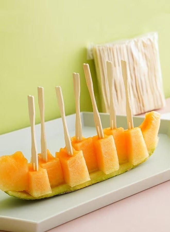 مجموعة شوكة ذات أطراف حادة من الخيزران مكونة من100 قطعة - Image 1