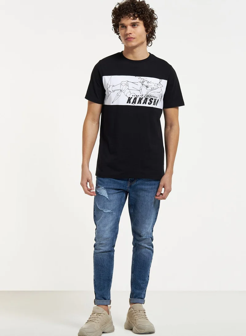 SP Characters Kakashi Hatake Graphic Print T-Shirt