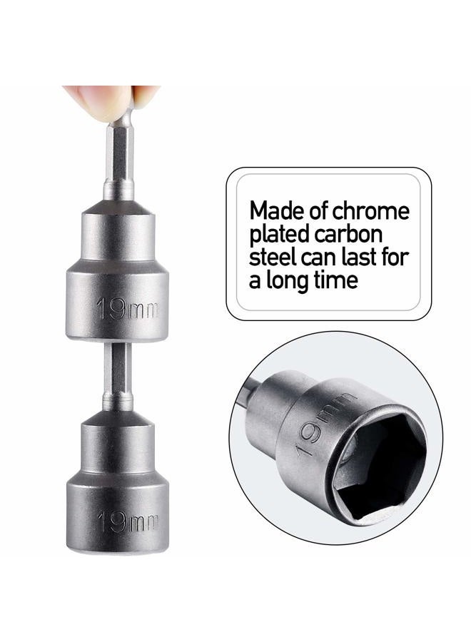 HOTOP 3 Pieces RV Leveling Scissor Jack Socket Drill Adapter Work with 1/4 Inch Hex Shank Tools Compatible with 3/4 Inch or 19mm Hex Drive Jacks - Image 5