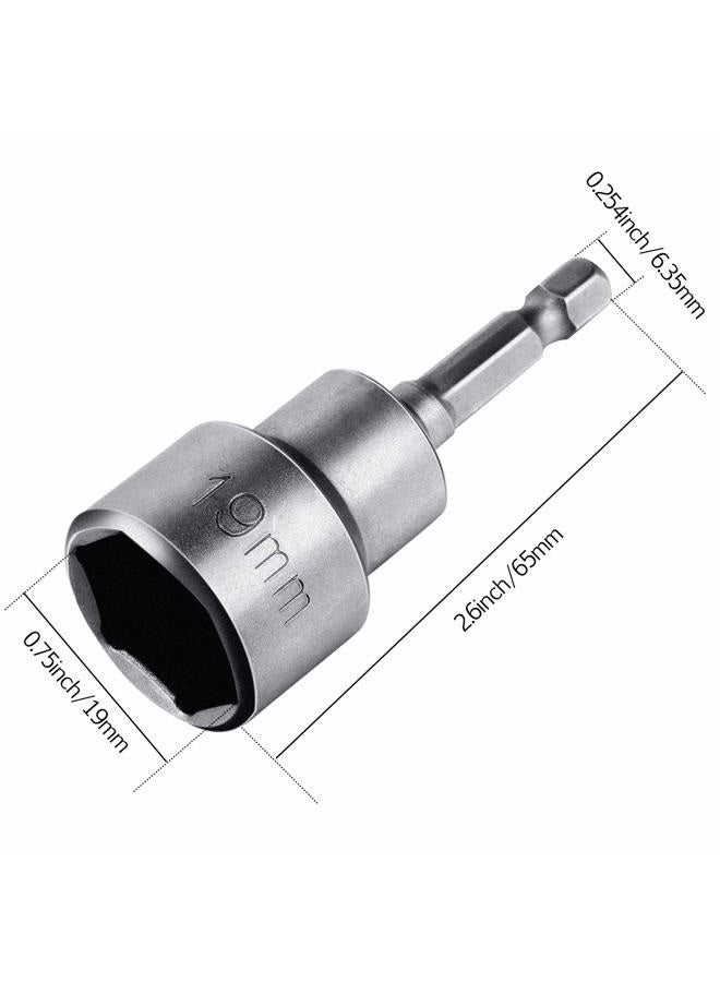HOTOP 3 Pieces RV Leveling Scissor Jack Socket Drill Adapter Work with 1/4 Inch Hex Shank Tools Compatible with 3/4 Inch or 19mm Hex Drive Jacks - Image 2