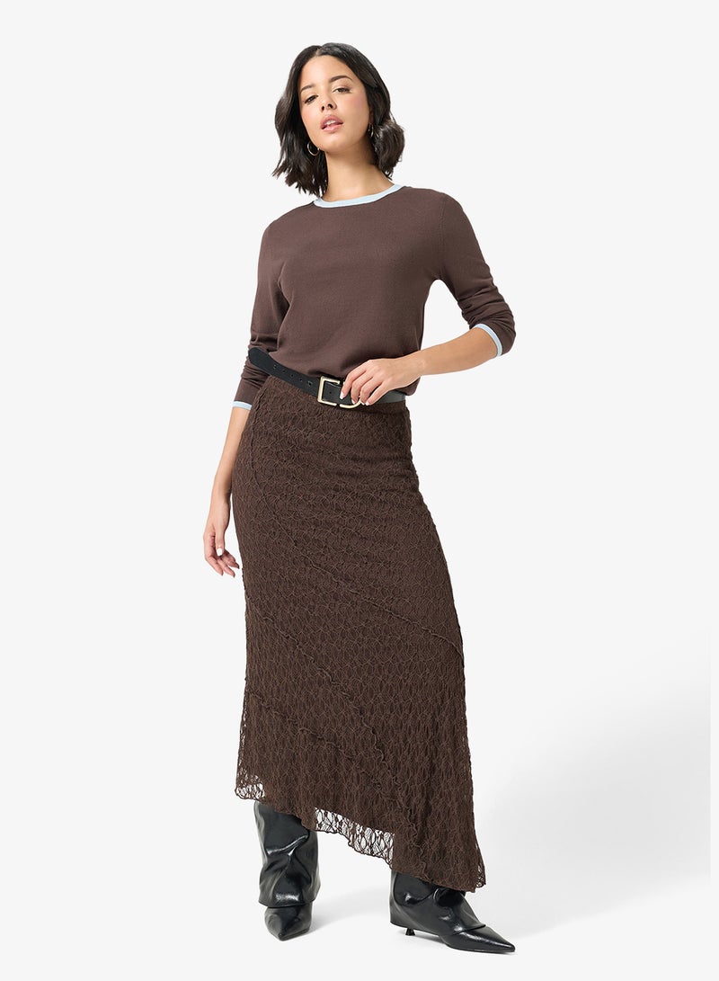 ONLY Casual Midi Lace Detail Slit Skirts - Image 2
