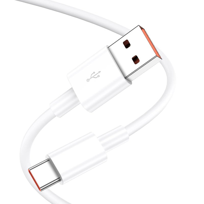 Demark USB A to USB C Cable (3.3 ft/6.6ft),Premium PVC USB A to Type C Charger Cable Fast Charging for iPhone16/15 Series, Pixel，Samsung,Huawei, Xiaomi,Vivo，ect.(USB 2.0) (2M White) - Image 1