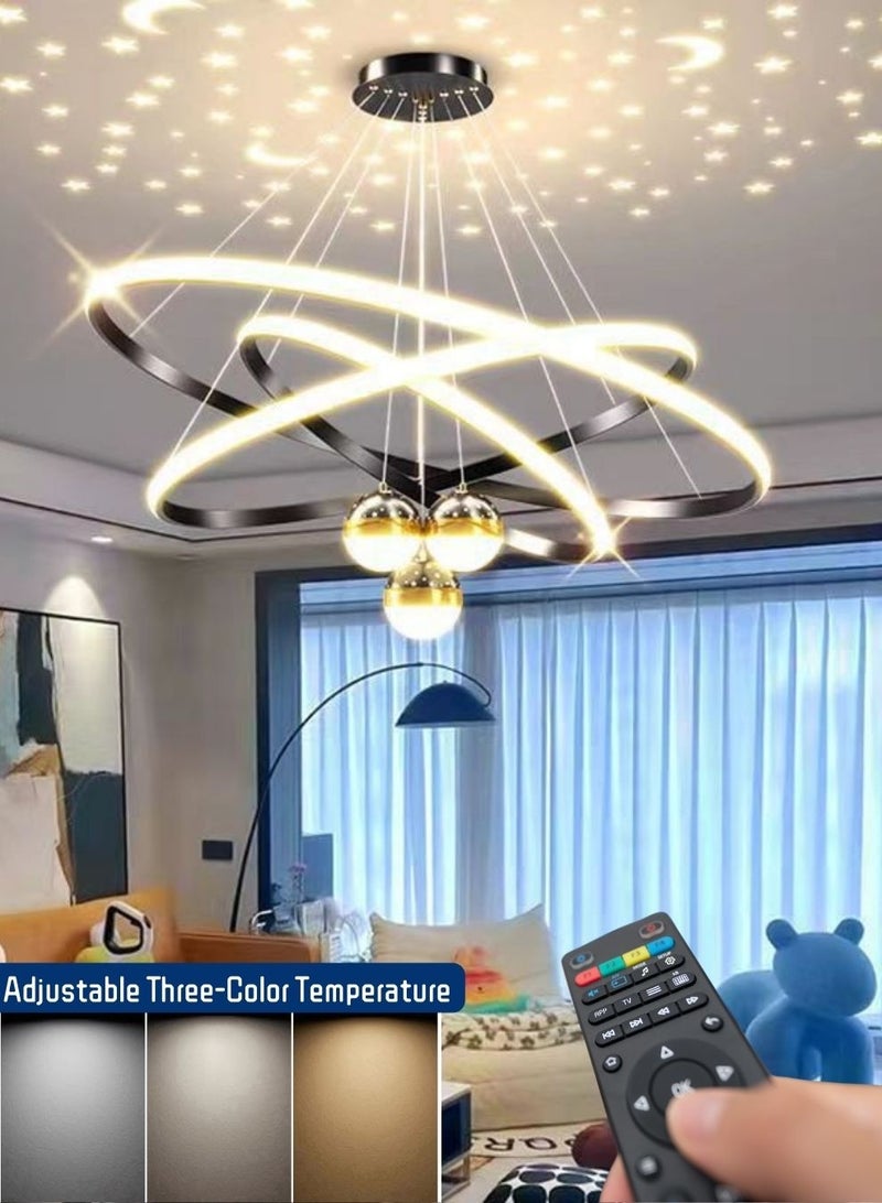 Trending Lights led lights, Chandeliers, Modern and simple, Adjustable, Three-Color Temperature  decoration lights, Applicable to Living room, bedroom - Image 2
