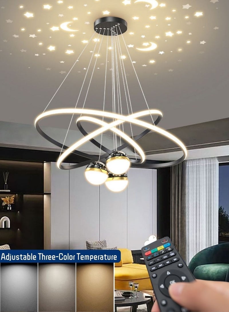 Trending Lights led lights, Chandeliers, Modern and simple, Adjustable, Three-Color Temperature  decoration lights, Applicable to Living room, bedroom - Image 3