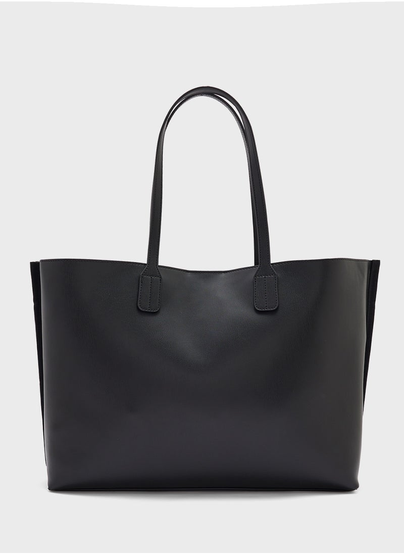 TOMMY HILFIGER - Logo Detail Zip Over Tote - Image 1