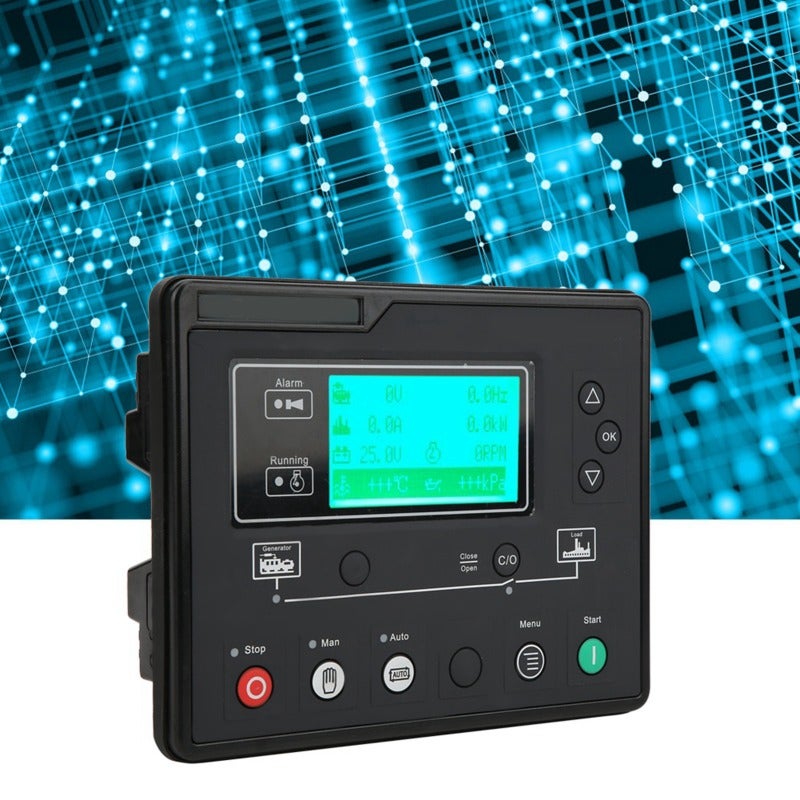 Generator Controller LCD Display Automated Monitoring Unit - Digital Intelligent 3-Phase Single-Phase Multilingual Operation for Generator Sets - Image 3