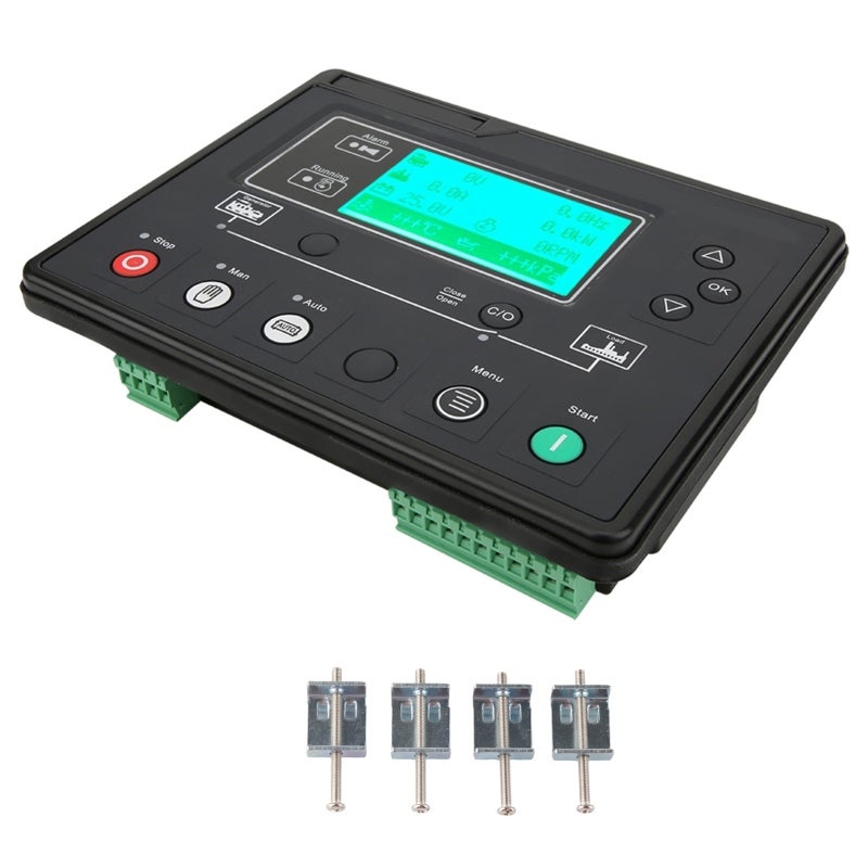 Generator Controller LCD Display Automated Monitoring Unit - Digital Intelligent 3-Phase Single-Phase Multilingual Operation for Generator Sets - Image 2