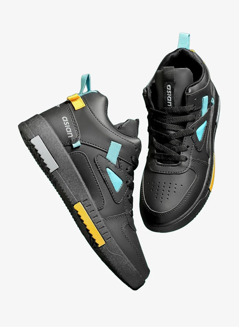 أسيان أحذية رياضية كاجوال سوداء للرجال والأولاد