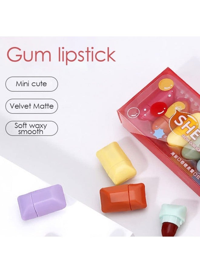 8 Pcs Mini Capsule Lipstick Set,  Smooth Long Lasting Non-stick Cup Lipstick, Mini Capsules Lipstick Velvet Matte Lipstick Set (red -8 colors) - Image 2