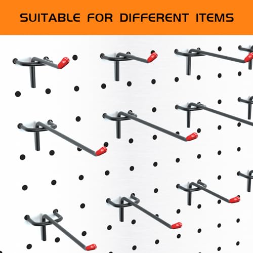 Onsski 2in 50Pcs Pegboard Hooks for Hanging - Peg Board Organizer Accessories Fit New Metal Peg Board Storge Tool - Image 4