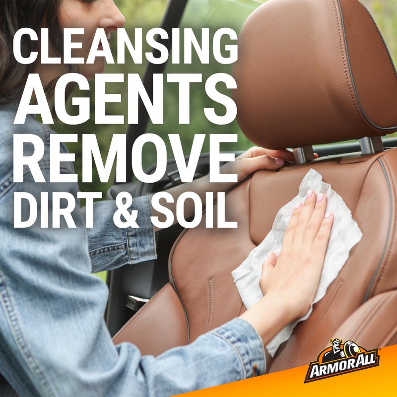 Armor All Interior Cleaner Car Leather Wipes by , For Cleaning Cars, Trucks and Motorcycles, 20 Count - Image 4