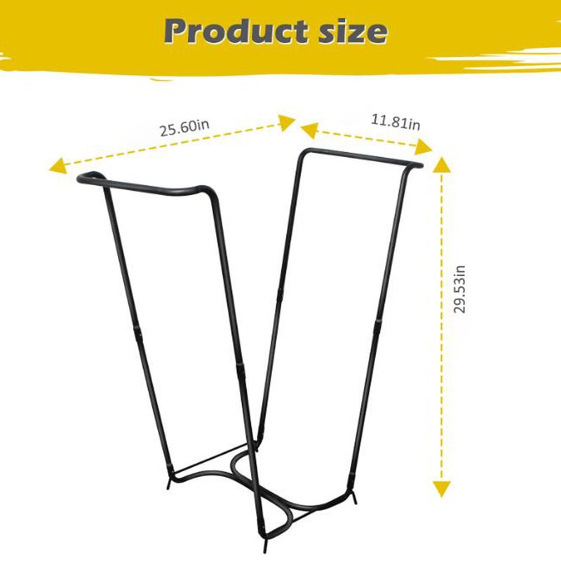 Garden Trash Bag Holder: Black Heavy-duty Metal Iron Frame - Rust-resistant Durable Large Capacity for Outdoor Lawn Garden Yard Garage Camping Gatherings - Image 3