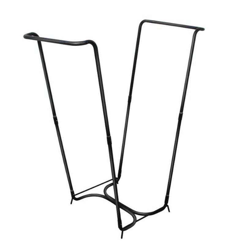 Garden Trash Bag Holder: Black Heavy-duty Metal Iron Frame - Rust-resistant Durable Large Capacity for Outdoor Lawn Garden Yard Garage Camping Gatherings - Image 1
