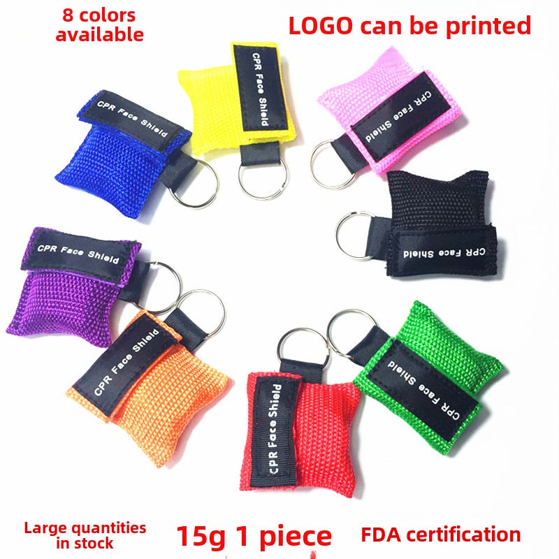 Generic 5-Pack CPR Face Shields with Valve Keychain Yellow 5 prices 