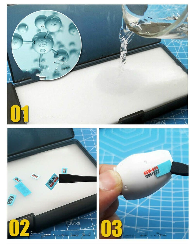 ANSAI Water Decals Sticker Operated Box with Decal Tweezers Model Craft Airplane Hobby Tools - Image 2