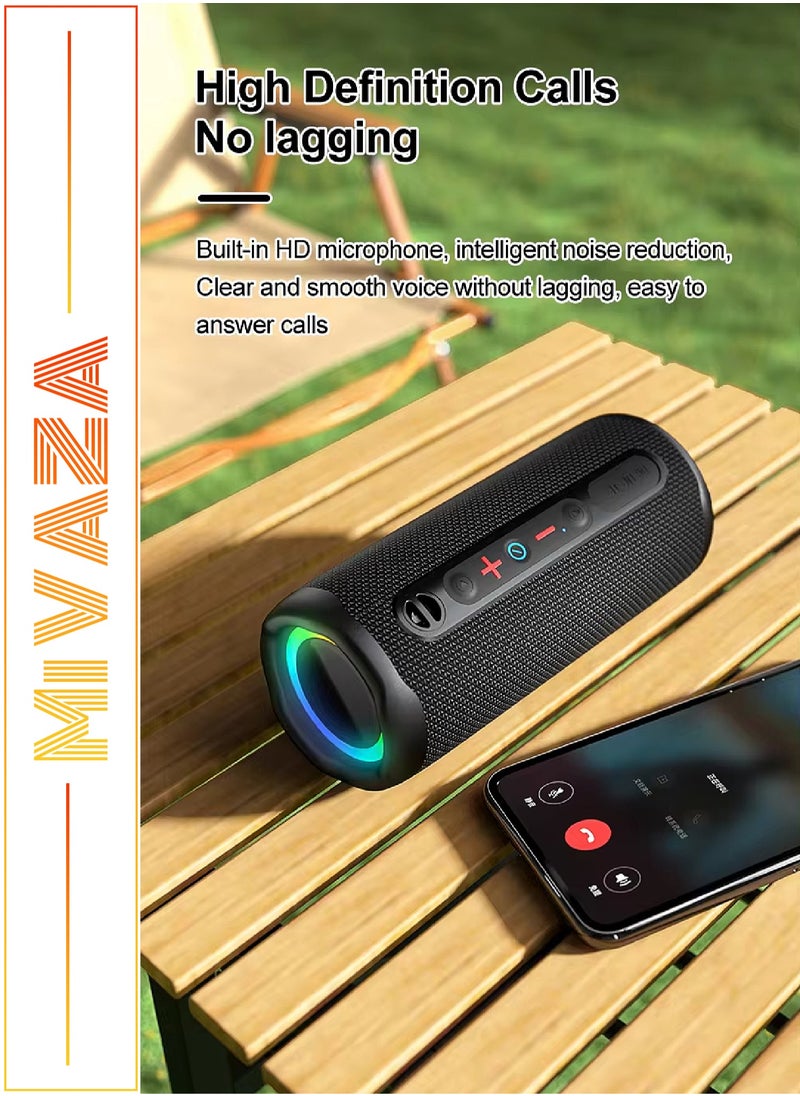Mi VAZA - Wireless Bluetooth Speaker - Portable Mini Speaker With Battery and Bluetooth - 2x8 W Subwoofer with RGB Ambient Light - TWS Stereo Sound - IPX5 Waterproof - Support TF Card - Image 1
