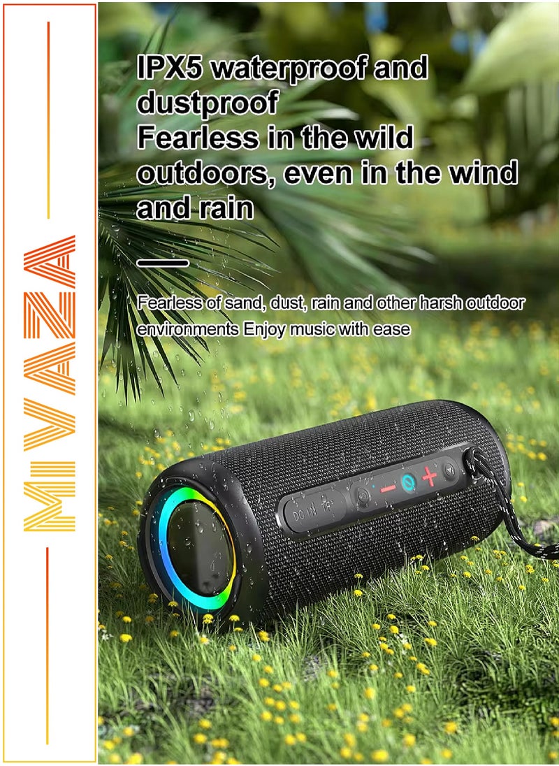 Mi VAZA - Wireless Bluetooth Speaker - Portable Mini Speaker With Battery and Bluetooth - 2x8 W Subwoofer with RGB Ambient Light - TWS Stereo Sound - IPX5 Waterproof - Support TF Card - Image 1