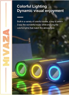 Wireless Bluetooth Speaker - Portable Mini Speaker With Battery and Bluetooth - 2x8 W Subwoofer with RGB Ambient Light - TWS Stereo Sound - IPX5 Waterproof - Support TF Card - pzsku/Z95E33CCD0B8F77936E48Z/45/_/1725129707/3311289c-7ee3-4cb9-8d18-6a4a2ef7e0df