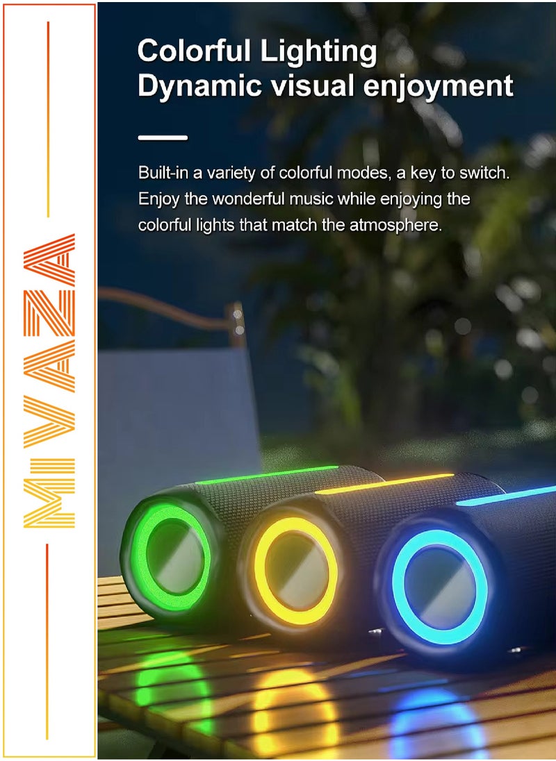 Mi VAZA - Wireless Bluetooth Speaker - Portable Mini Speaker With Battery and Bluetooth - 2x8 W Subwoofer with RGB Ambient Light - TWS Stereo Sound - IPX5 Waterproof - Support TF Card - Image 1
