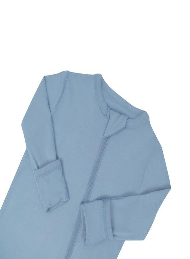 Kyte Baby Unisex Rayon Made From Bamboo Zippered Rompers (4T, Slate) - Image 4