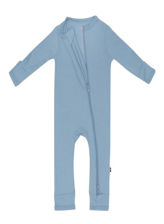 Kyte Baby Unisex Rayon Made From Bamboo Zippered Rompers (4T, Slate) - Image 5