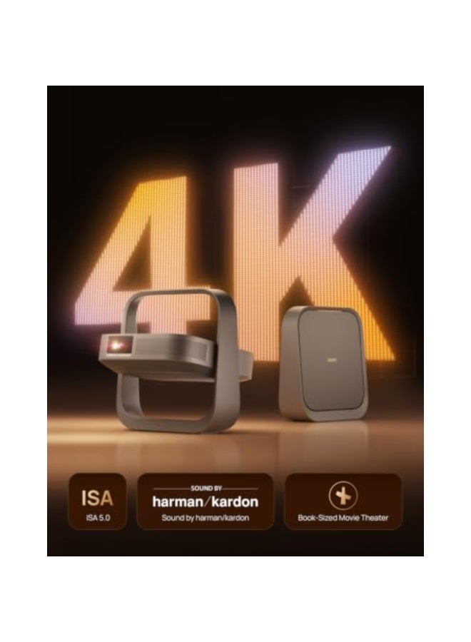 XGIMI Elfin Flip 4K Triple Laser Projector | with Google TV and Licensed Netflix - Portable Projector, 1600 ISO Lumens, Sound by Harman/Kardon speaker - Image 2