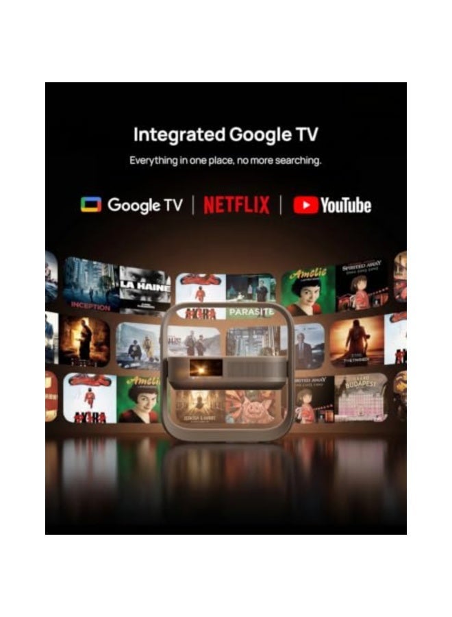 XGIMI Elfin Flip 4K Triple Laser Projector | with Google TV and Licensed Netflix - Portable Projector, 1600 ISO Lumens, Sound by Harman/Kardon speaker - Image 3