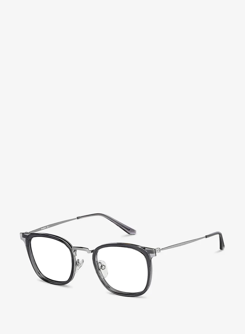 Lenskart Blu LENSKART BLU | Zero Power Bluecut & Antiglare Computer Eyeglasses | Grey Full Rim Square | For Men and Women | Medium - LB E13529