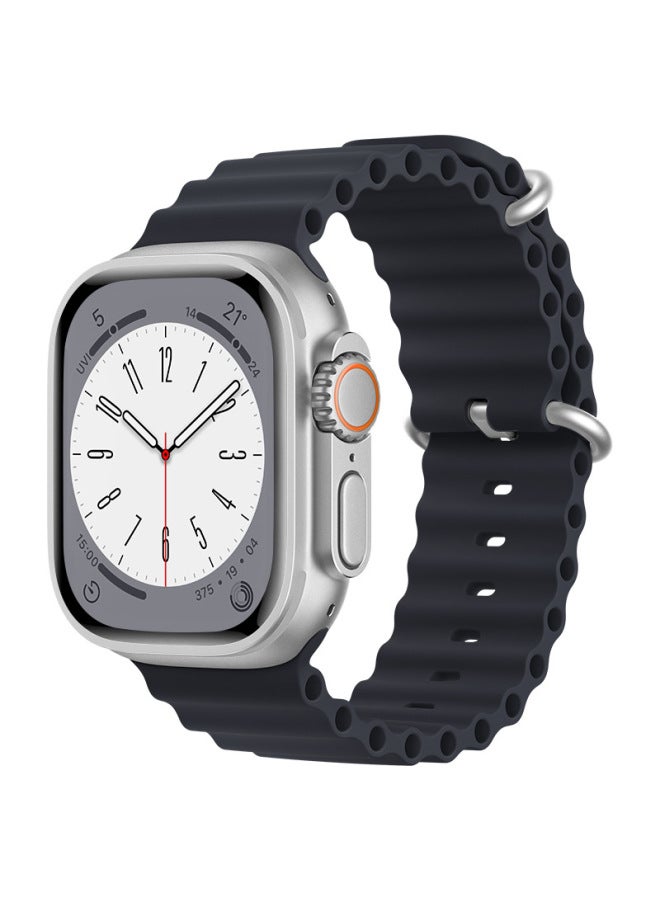 Apple Ocean Strap For Applewatch8/7/se/ultra Sports Two-tone Silicone Iwatch Strap 