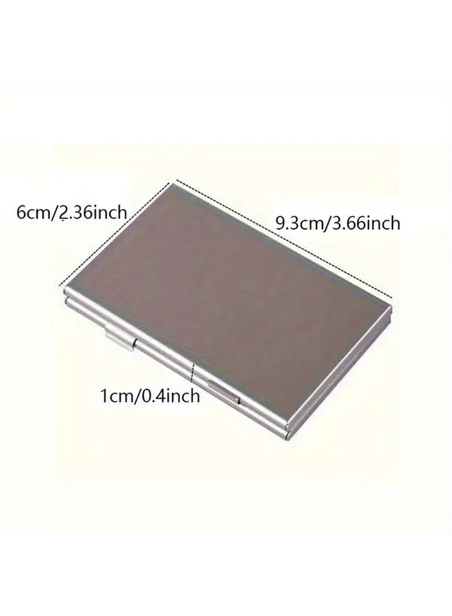 Aluminum Memory Card Case Durable Hinge Design Storage Box For SD Phone Cards Silvery - Image 2