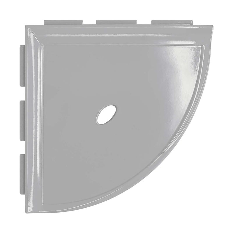 Questech 8 Corner Shower Shelf  Lugged for New Construction Shower Organizer for Tiled Walls Corner Caddy Soap Dish Bathroom Storage Metro Lugged Cool Gray Polished