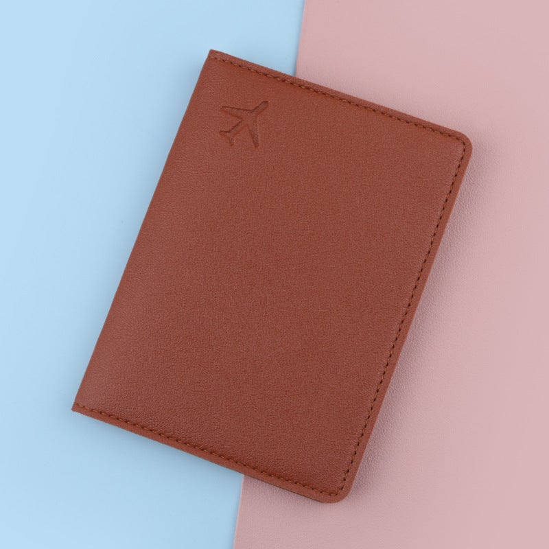 Passport Holder RFID Blocking Travel Wallet249 aircraft passport book Brown 249 aircraft passport book Brown 