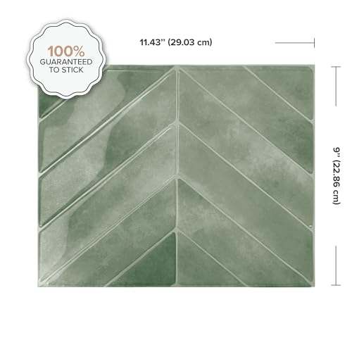 SMART TILES Peel and Stick Backsplash - 5 Sheets of 11.43" x 9" - 3D Adhesive Peel and Stick Tile Backsplash for Kitchen, Bathroom, Wall Tile - Image 4