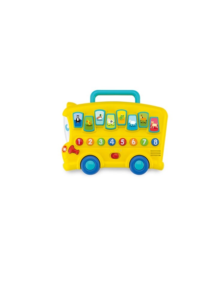Winfun Animal Sounds Bus – Interactive Toy Bus with Light-Up Lights, Music & Farm Animal Sounds | Educational Toy Bus with 5 Cute Animal Noises & Melodies | Early Learning | For Infant Ages 6 Months+ - Image 1