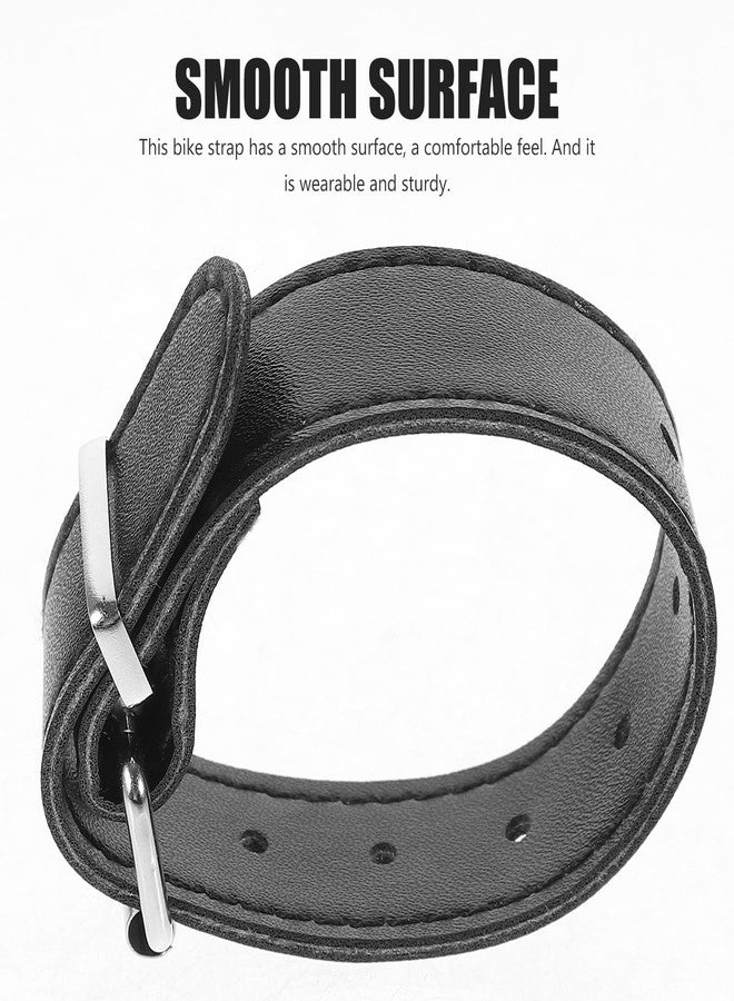 HOMSFOU Adjustable Leather Bike Basket Straps Pair 8.85 Inch Front Bicycle Buckle Belt for Kids Cycling and Scooter Basket Accessories - Image 5