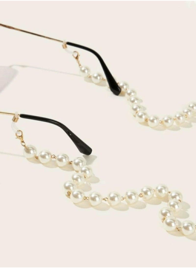 RA accessories Women Eyeglasses Chain With Off White Pearls  - Image 1