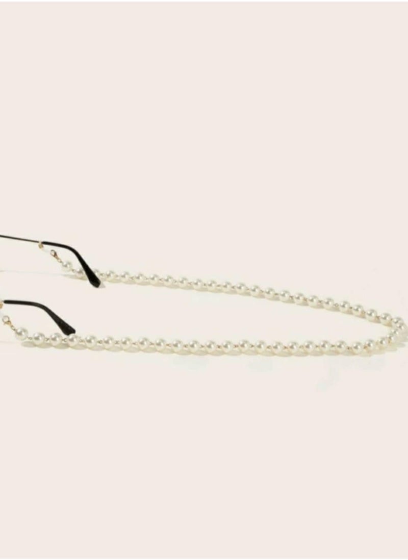 RA accessories Women Eyeglasses Chain With Off White Pearls  - Image 2