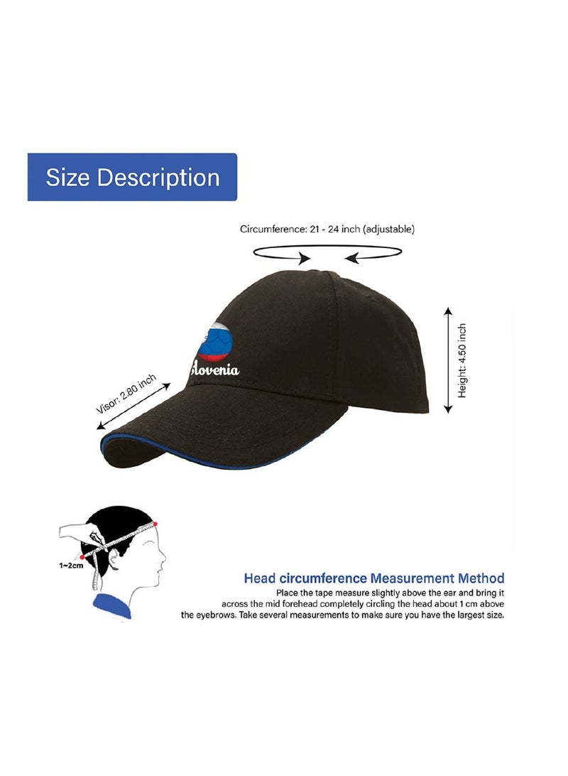 PRINTSHOP4ME Slovenia Unisex Adult Football Cap for Both Men and Women With Metal Adjustable Buckle Closure - Perfect for Football Fans, Match Days, Outdoor Activities, and Everyday Wear - Image 5