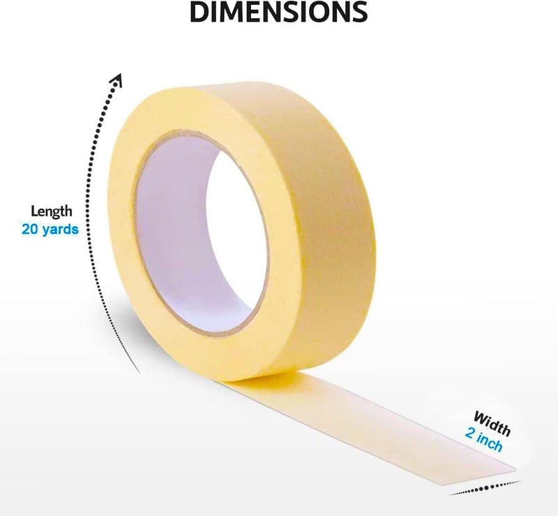 MARKQ Automotive Masking Tape 6-Pieces, 2 Inch X 20 Yard Size - Image 2