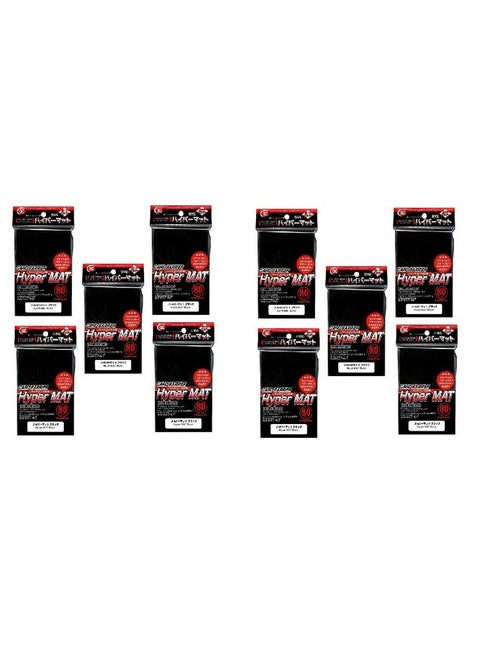 Hyper Matte Sleeves Black ×10 Sets (10 Packs/Total 800 Sheets) ( Japan Import )