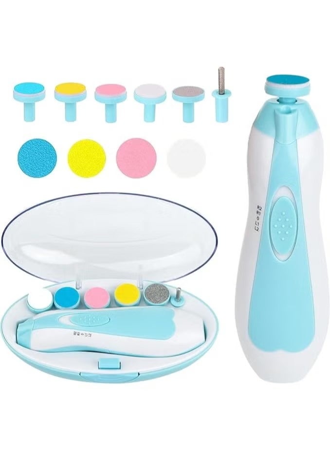 CIVORA Baby Nail Trimmer Electric - 6-in-1 Baby Nail Clippers & File Set with LED Light, Portable & Lightweight, Safe for Newborns, Toddlers, Kids, and Adults - Includes 6 Grinding & Polishing Heads - Image 1