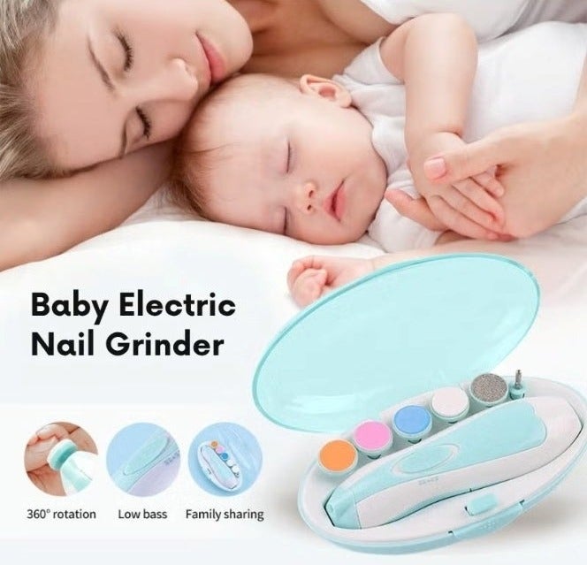 CIVORA Baby Nail Trimmer Electric - 6-in-1 Baby Nail Clippers & File Set with LED Light, Portable & Lightweight, Safe for Newborns, Toddlers, Kids, and Adults - Includes 6 Grinding & Polishing Heads - Image 5