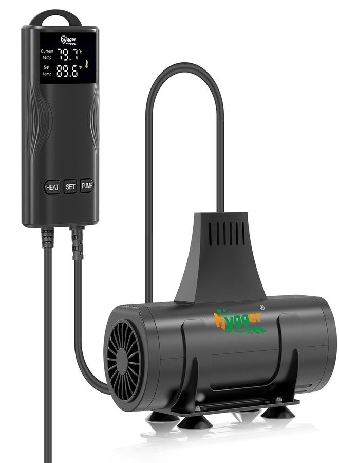 hygger 2 in 1 Aquarium Heater with Wave Maker,Submersible Fish Tank Water Circulation Pump Heater for Saltwater Freshwater,Digital Display Controller Abnormal Error Stop Protection (800W, 80~220Gal) - Image 1