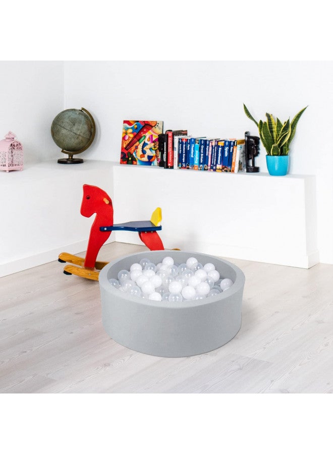 WINTECY Small Memory Foam Ball Pit for Kids, Soft Ball Pool Round Ball Pit for Toddlers Play(Balls are NOT Included) - Image 4