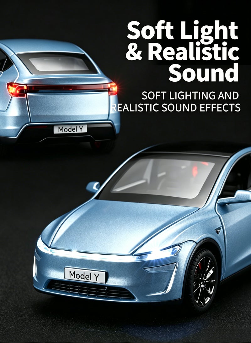 Tesla High-Detail Alloy Car Model with Realistic Lighting & Sound Effects, 1:32 Scale Die-Cast Vehicle, Collectible Display Model for Adults & Kids - Image 5