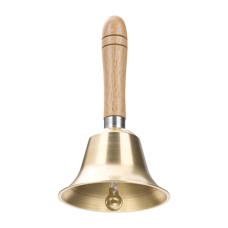 Flezoo Super Loud Hand Bell Solid Brass Call Bell for Elderly at Home Wedding Animal Training Office Dinner Meditation Musical Teaching and Service315inch