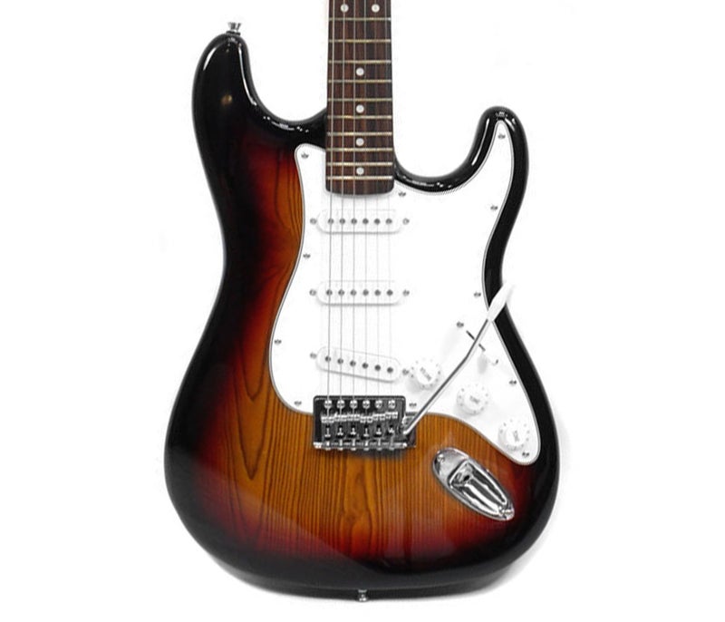 SX Guitar SE1-SK-3TS Stratocaster Electric Package Guitar - Sunburst - Image 2