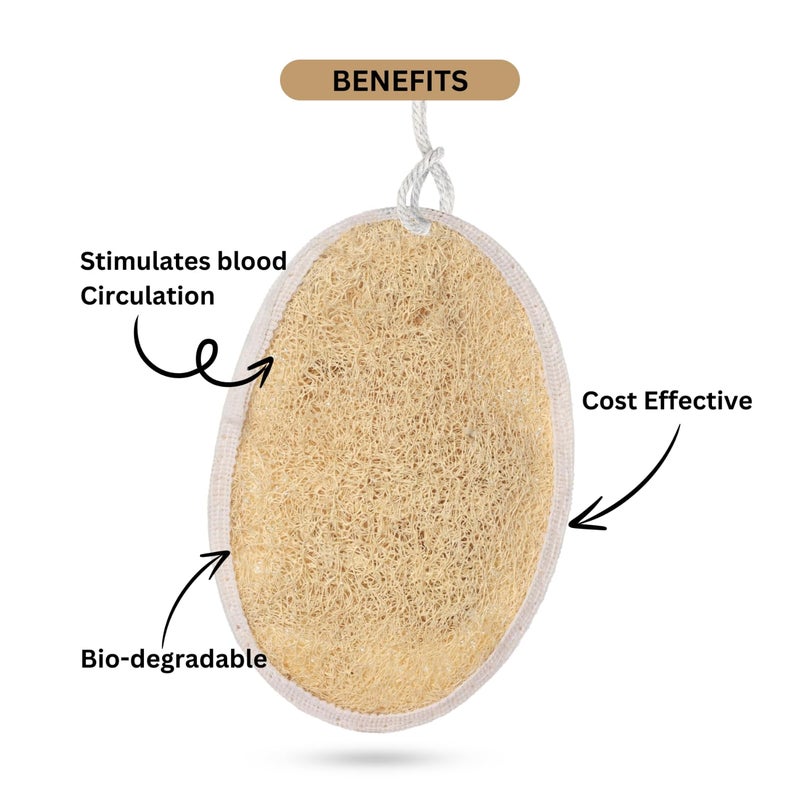 CareDone 4pcs Natural Exfoliating Loofah Pads, Body Scrubbers, Portable Luffa Sponges. - Image 5