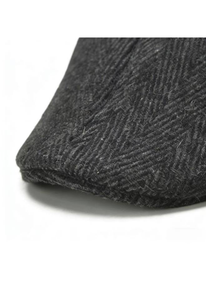 قبعة رجالية للصحف، قبعة شتوية، قبعة مسطحة لسائقي سيارات الأجرة، مقاس متوسط ​​(56-58 سم) - Image 4